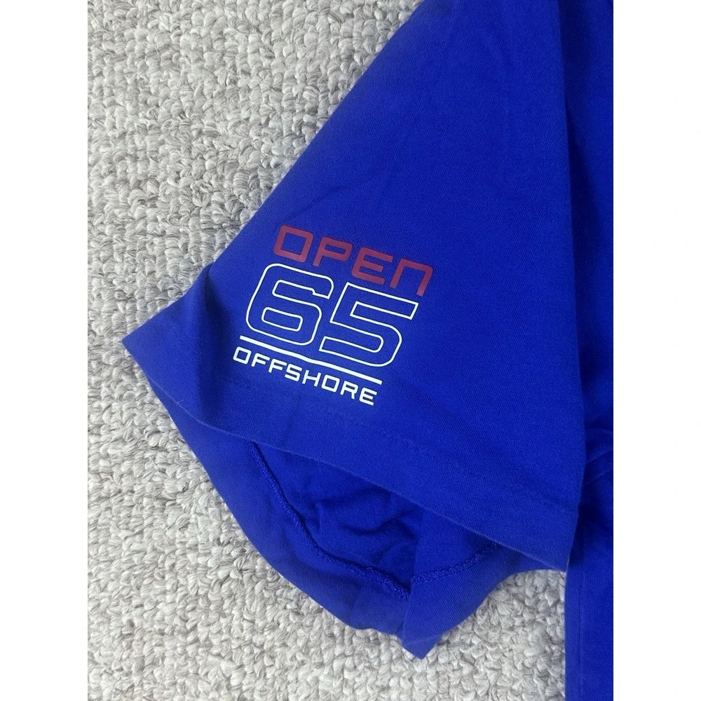 Polo Ralph Lauren Sailing Team Spell Out Tshirt Men's Size LT Blue Ocean Water